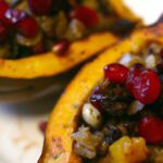 Harvest Harmony: Quinoa & Cranberry Stuffed Acorn Squash