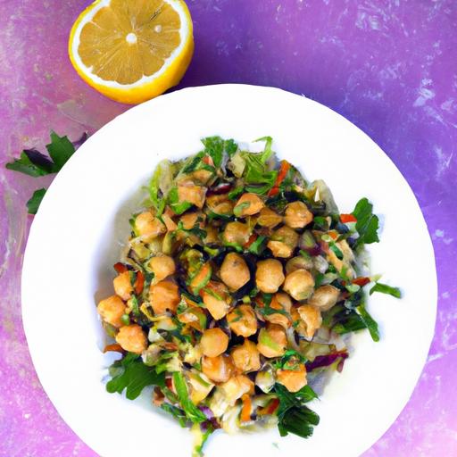 Zesty Chickpea Salad with Creamy Lemon Tahini Dressing