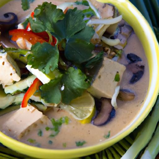 Vibrant Thai Green Curry with Tofu and Fresh Veggies