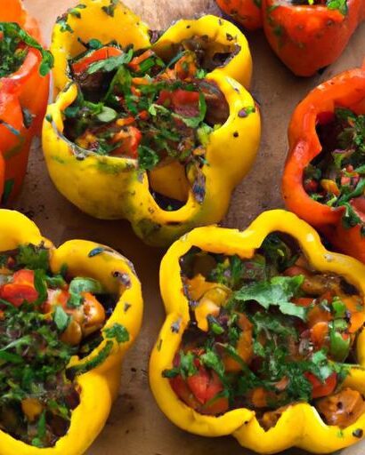 Colorful Vegan Stuffed Bell Peppers: A Nutritious Delight