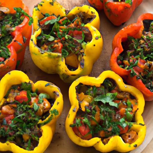 Colorful Vegan Stuffed Bell Peppers: A Nutritious Delight
