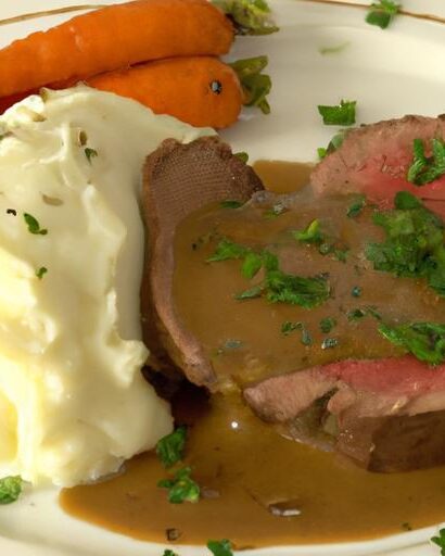 Savoring Classic Roast Beef with Creamy Gravy & Mash