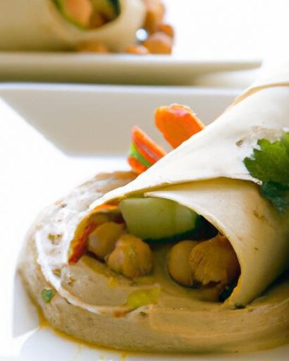 Fresh & Flavorful: Soft Wraps with Hummus and Veggies