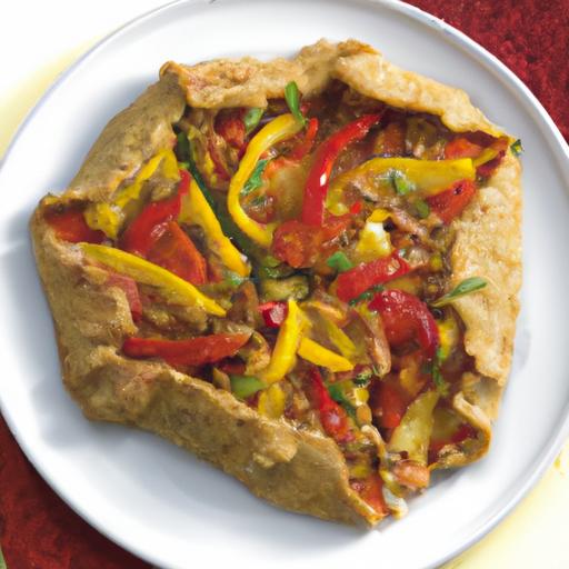Rustic Savory Veggie Galette with nutty Whole Wheat Crust