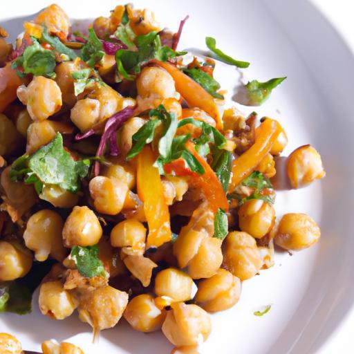 Hearty Baked Sweet Potato Meets Zesty Chickpea Salad Delight