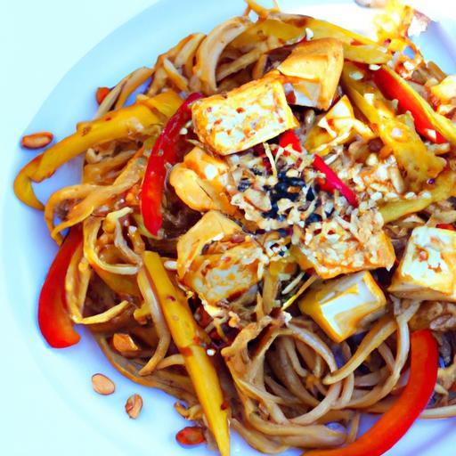Bold & Nutty: Spicy Peanut Noodles with Tofu Delight