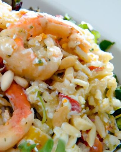 Zesty Shrimp and Orzo Salad with Creamy Feta Flair