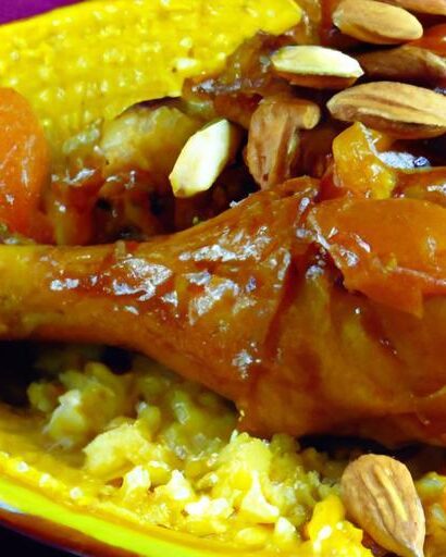 Savor Moroccan Chicken Tagine with Apricots & Almonds Delight