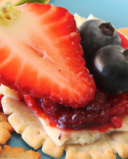 No-Bake Berry & Cream Cheese Danish on Crunchy Crackers