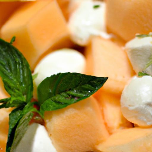 Fresh Harmony: Cantaloupe & Mozzarella Salad with Basil