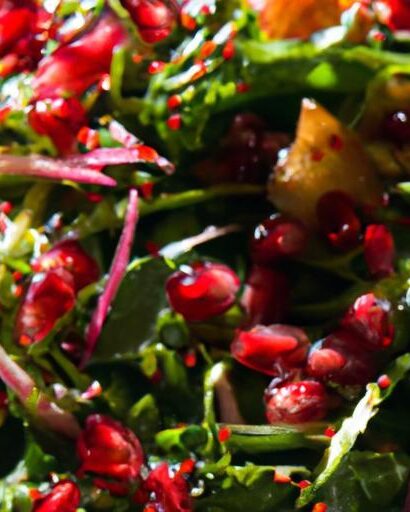 Winter Kale Salad: Pomegranate & Orange Burst of Flavor