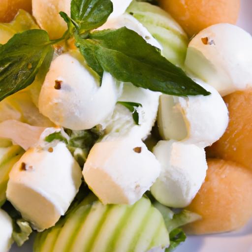 Fresh Harmony: Cantaloupe & Mozzarella Salad with Basil