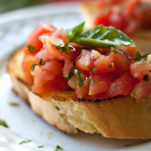 Bright Bites: Crafting Tomato Basil Bruschetta on Crostini