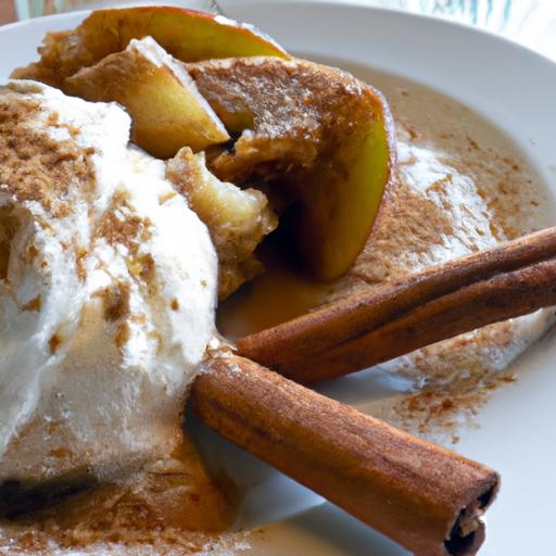 Warm Apple & Cinnamon Delights with Silky Vanilla Cream
