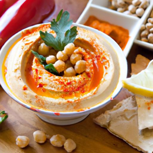 Roasted Red ⁤Pepper Hummus: A zesty Twist on a Classic dip