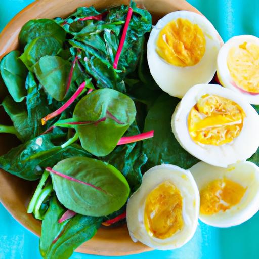 Fresh & Flavorful: spinach Salad with Boiled Eggs Recipe
