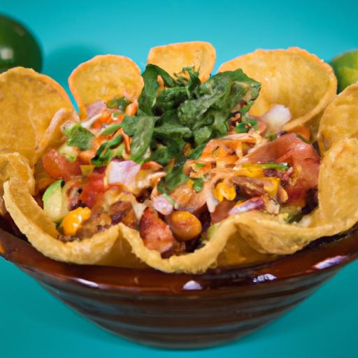 Crunchy Taco Salad Delight: Flavor Packed in a Tortilla Bowl