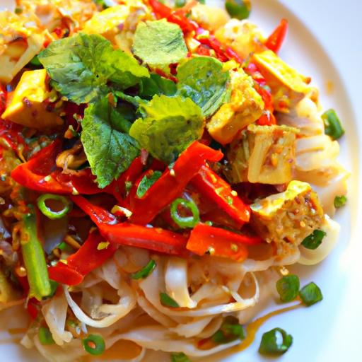 Bold & Nutty: Spicy peanut Noodles with Tofu Delight