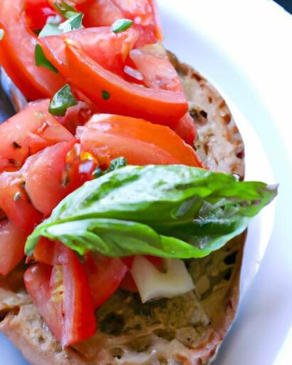 Bright Bites: Crafting Tomato Basil Bruschetta on Crostini