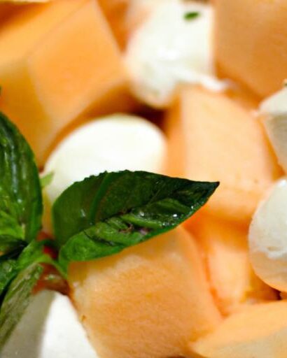 Fresh Harmony: Cantaloupe & Mozzarella Salad with Basil