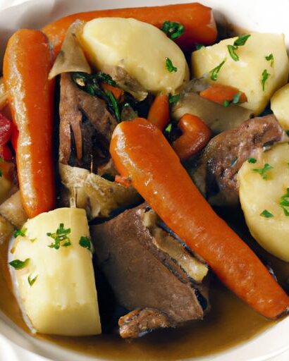 Hearty Beef Pot-au-Feu with Rustic Root Vegetables Delight
