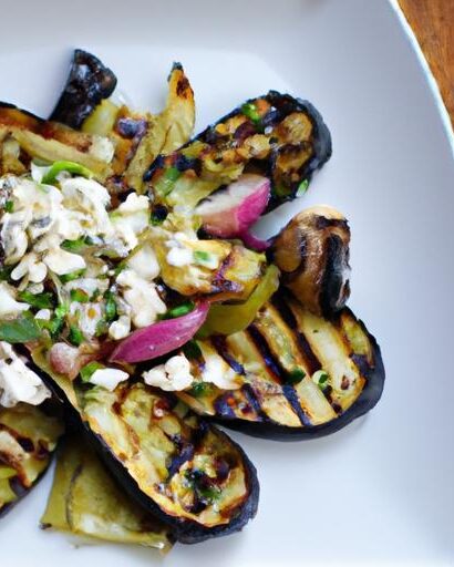 Smoky Grilled Eggplant & Zucchini Salad with Tangy Feta
