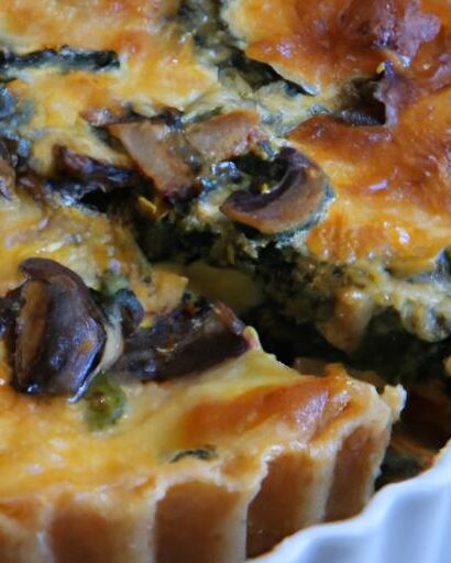 Crustless Spinach Mushroom Quiche: Light & Flavorful Delight