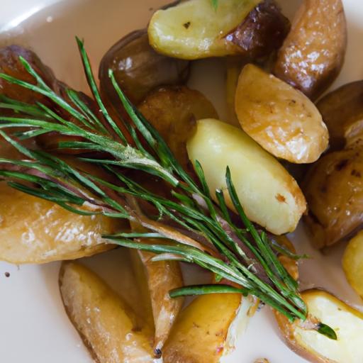Crispy Roasted Fingerling Potatoes with Fragrant Rosemary