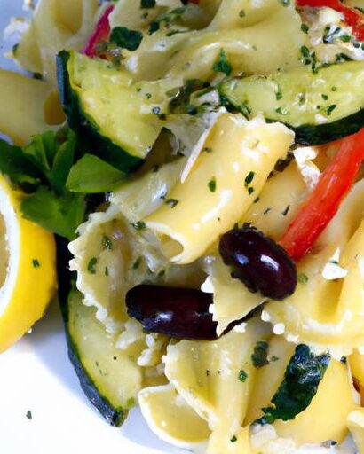 Zesty Greek Pasta Salad with Fresh Lemon-Herb Vinaigrette