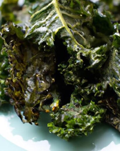 Crispy Baked Kale Chips with Nutritional Yeast Boost
