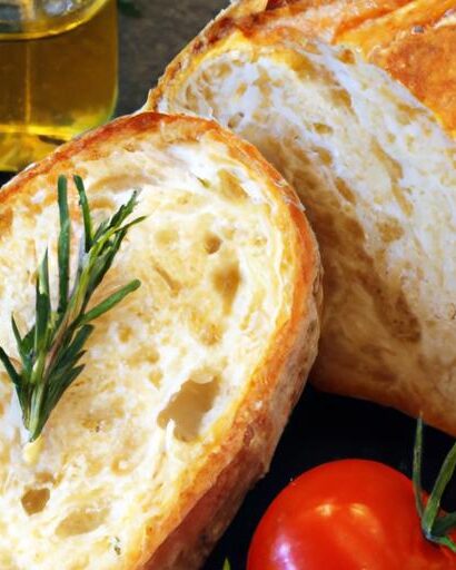 Rustic Italian Bread with Rosemary, Tomatoes & Olive Oil Flair