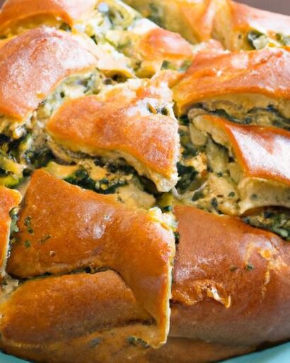 Irresistible Spinach & Artichoke Stuffed Pull-Apart Bread