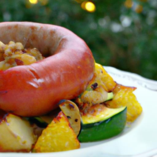 Hearty Turkey Sausage & Apple Stuffed Acorn Squash Recipe