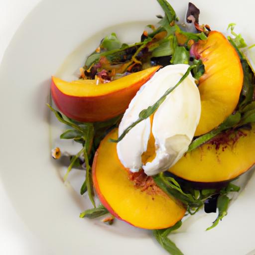 Peach &‌ Burrata ‌Salad: A Savory Twist‍ with Balsamic⁣ Glaze