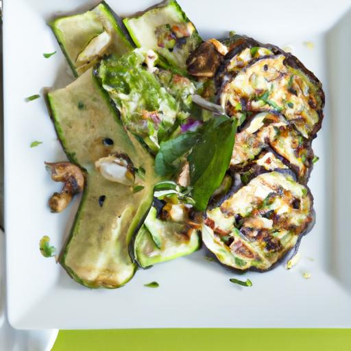 Smoky Grilled Eggplant & Zucchini Salad with Tangy Feta