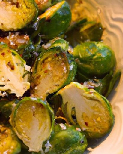 Golden Roasted Brussels Sprouts with Savory Parmesan Twist