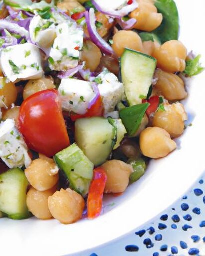 Fresh & Flavorful: Chickpea Cucumber Feta Salad Recipe