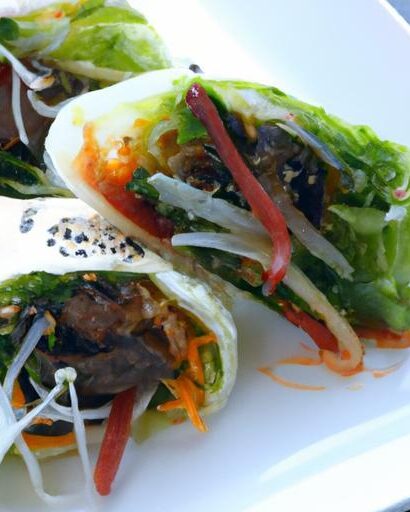 Fusion Flavors: Korean Beef Bulgogi Wraps with Kimchi Slaw