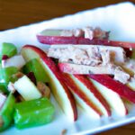 Crunchy Cranberry Tuna Salad Served on Crisp Apple Slices