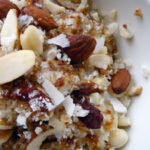 Creamy Vegan Coconut Rice Pudding with Toasted Almond Crunch