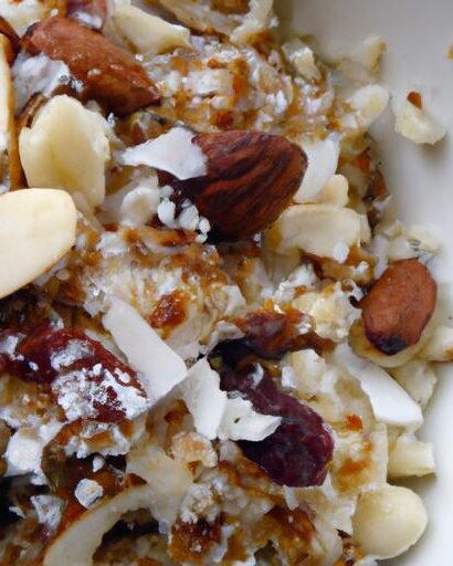 Creamy Vegan Coconut Rice Pudding with Toasted Almond Crunch