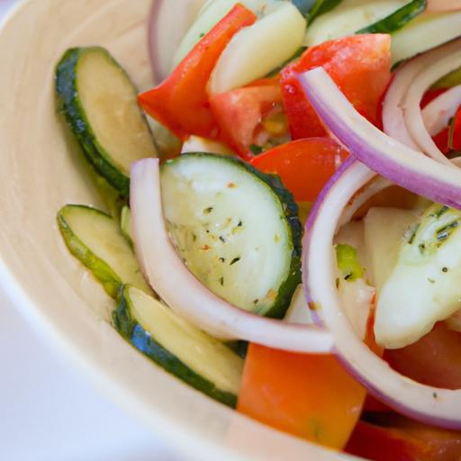 Fresh & Zesty: Tomato, Cucumber, and Red Onion Salad Recipe