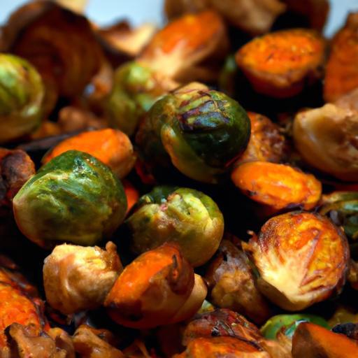 Golden Roasts: Brussels Sprouts & Sweet Potatoes Unite