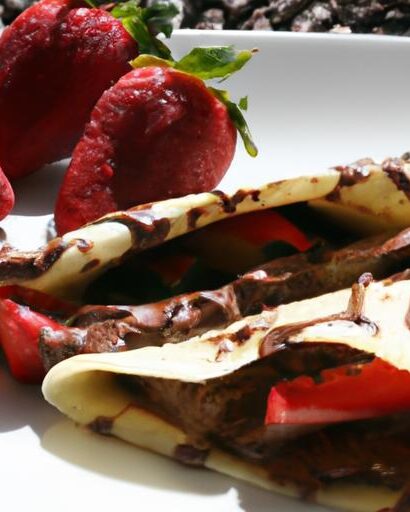 Decadent Chocolate Crêpes Filled with Fresh Strawberries