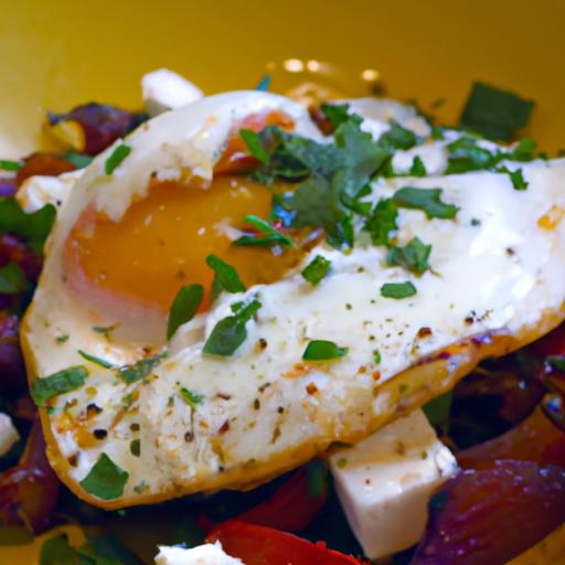 Savor Shakshuka: Fiery Eggs with Feta and Fresh Herbs