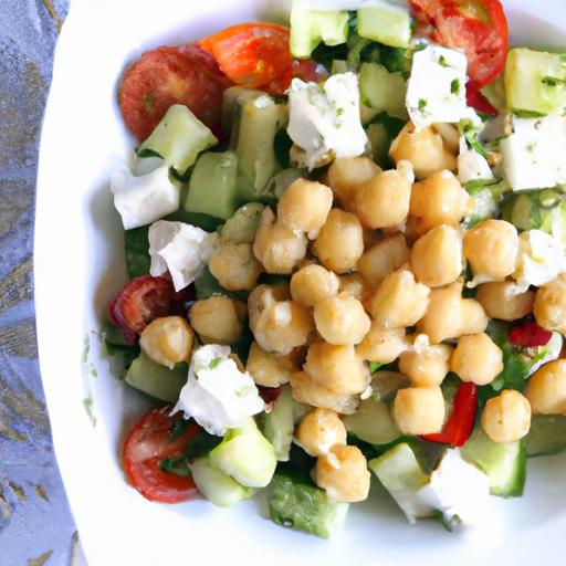 Fresh & Flavorful: Chickpea Cucumber Feta Salad Recipe