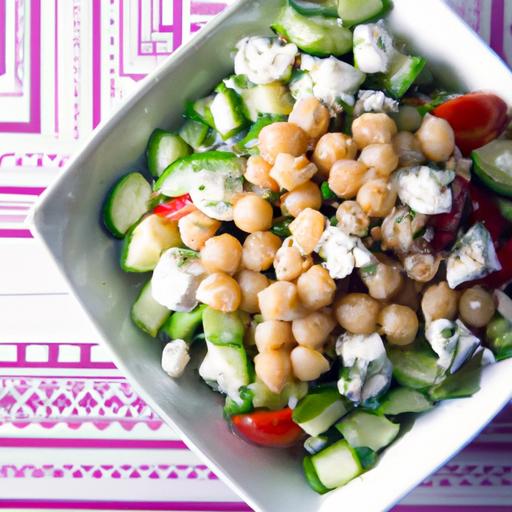 Refreshing Chickpea Salad with Cucumber & Feta Delight