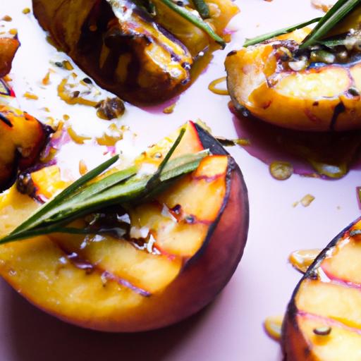Sweet & Savory: Grilled Peaches⁢ with honey‌ and Thyme