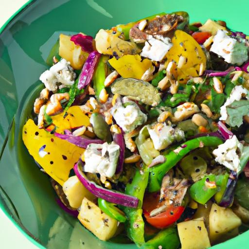 Hearty Farro Salad with Roasted Veggies and Tangy Feta