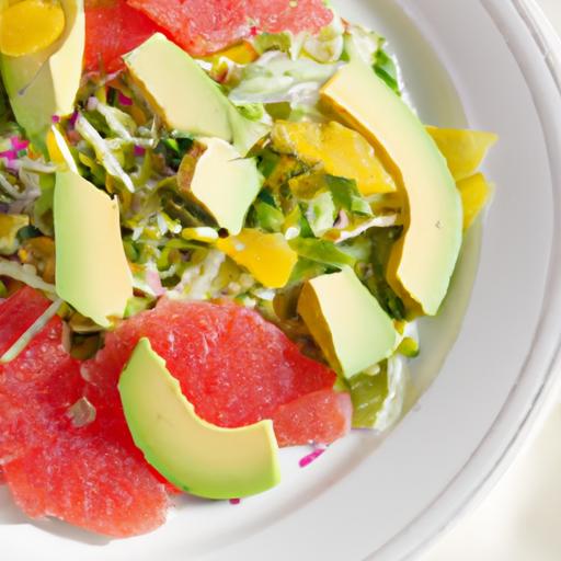 Refreshing Avocado and Grapefruit Salad: A Zesty Delight